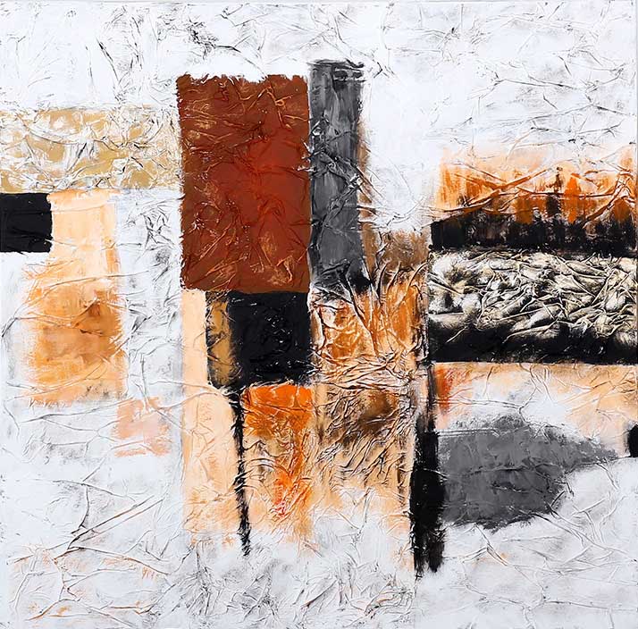 Cuadro moderno abstracto marrón